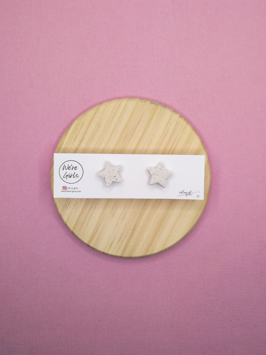 Star Studs White